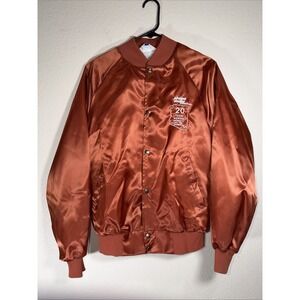 VTG West Ark Jacket Mens Small Copper Satin Bomber Jacket Phelps Dodge Mine
